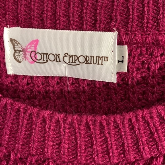 Cotton Emporium Cropped Sweater NWT Size Large see measurements - Picture 2 of 5